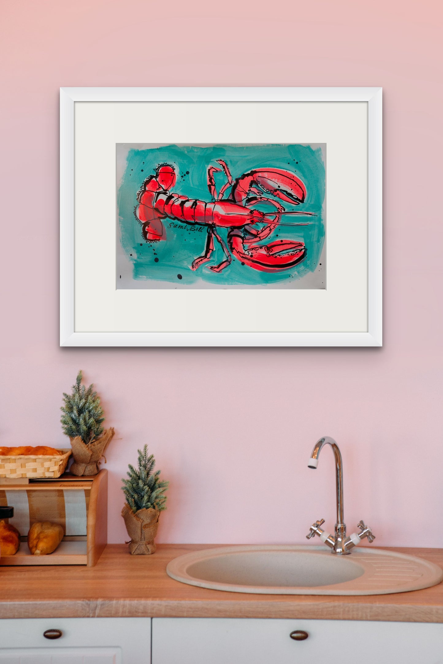 Lobster on Blue 1