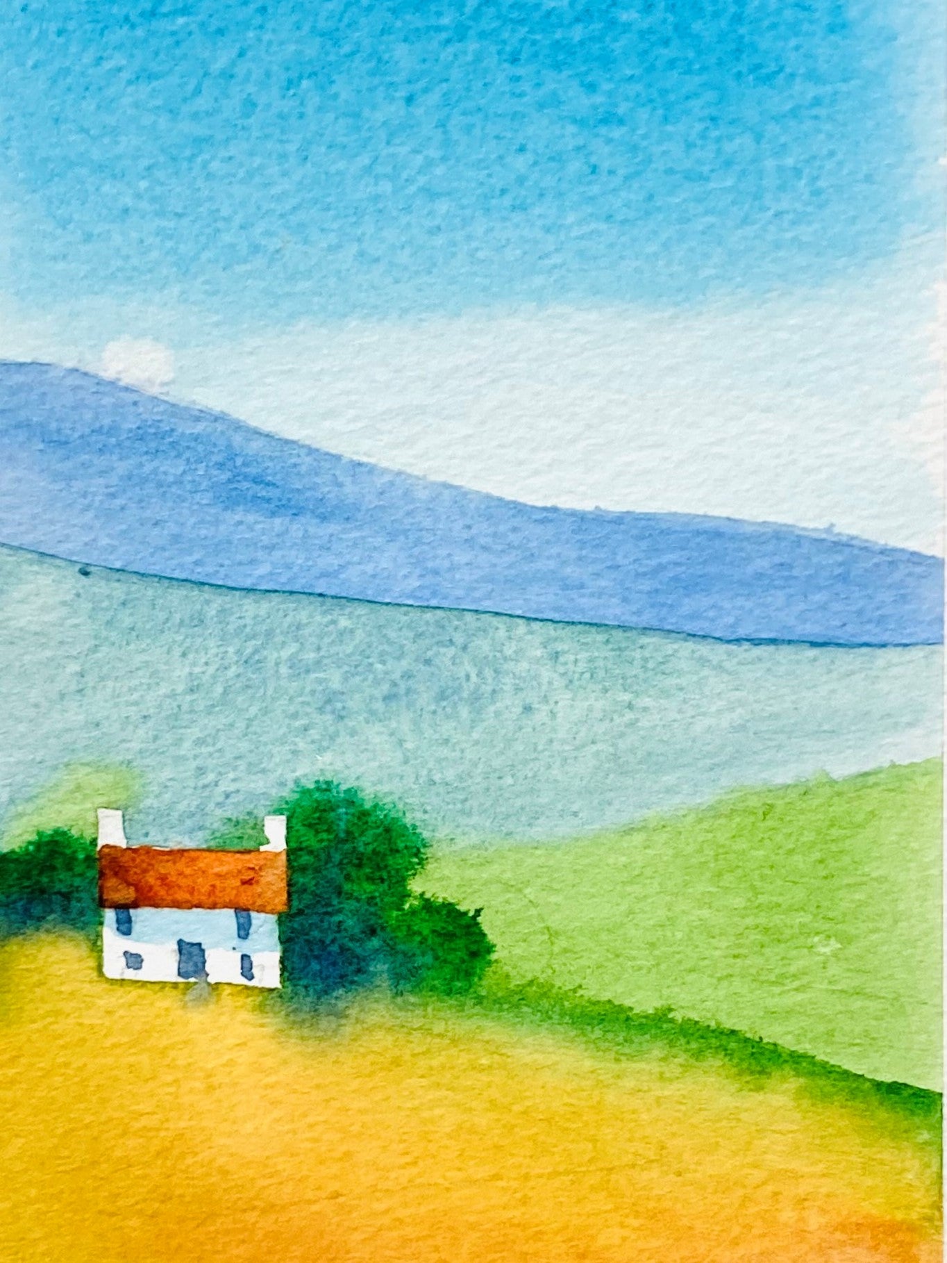 Watercolour Seascape Day