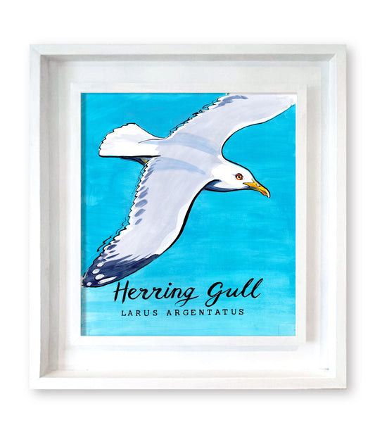 Herring Gull Promenade Flag Artwork - Original Painting